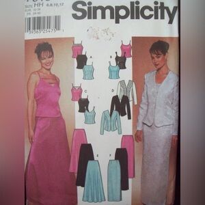 Simplicity Pattern 7010 
Evening Wear 
Tops, Jacket, Maxi Skirt 
Sizes 6-12 NOS